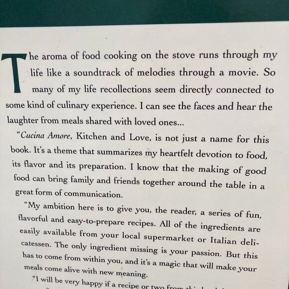 Cucina Amore Italian Cookbook Vintage 1995 1ST Edition - Picture 3 of 9
